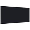 vidaXL st&aelig;nkplade 120x60 cm h&aelig;rdet glas sort