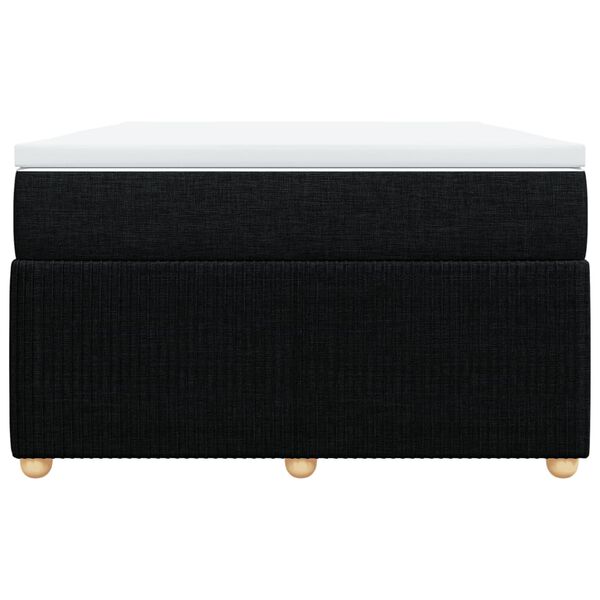 vidaXL kontinentalseng med madras 120x190 cm stof sort