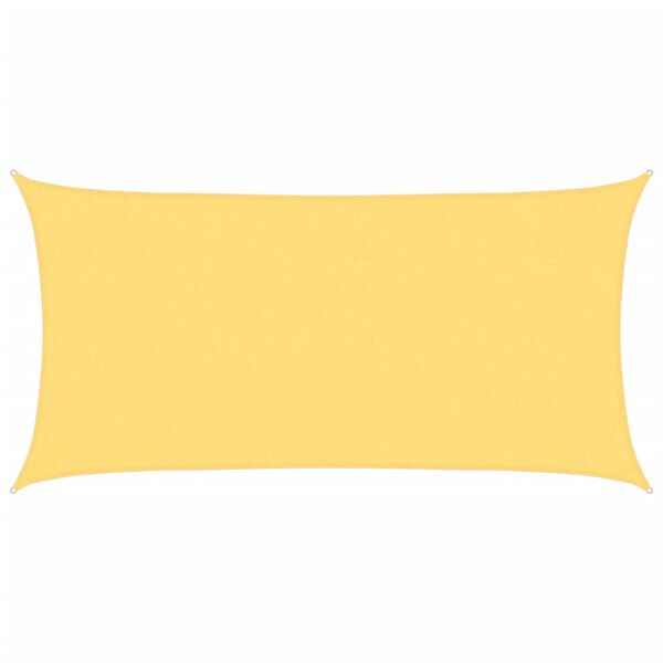 vidaXL Solsejl HDPE rektangul&aelig;r 2x4 m beige