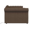 vidaXL daybed med USB 90x200 cm stof brun