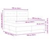 vidaXL LED Box Spring Bed med madras Creme 180 x 200 cm Stof