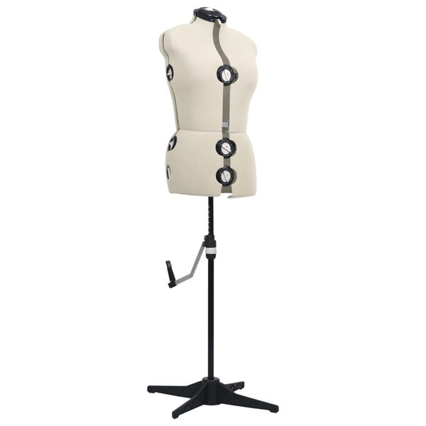 vidaXL justerbar gine kvinde str. M 40-46 cremefarvet