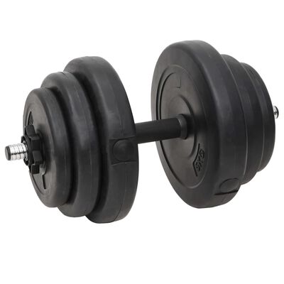 vidaXL vægtstang og håndvægt med skiver 60 kg
