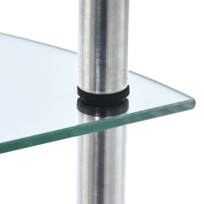 vidaXL reol 3 hylder 30x30x67 hærdet glas transparent