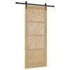 vidaXL Skyded&oslash;r ORKDAL Naturfarvet 86 x 211 cm Massivt fyrretr&aelig;