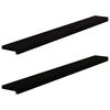 vidaXL vindueskarme 2 stk brunsort 140x15x2 cm massivt egetr&aelig;
