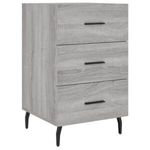 vidaXL sengebord 40x40x66 cm konstrueret tr&aelig; gr&aring; sonoma-eg
