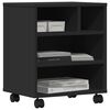 vidaXL printerstativ med hjul 41x32x48 cm sort