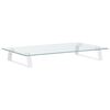 vidaXL sk&aelig;rmstander 60x35x8 cm h&aelig;rdet glas og metal hvid