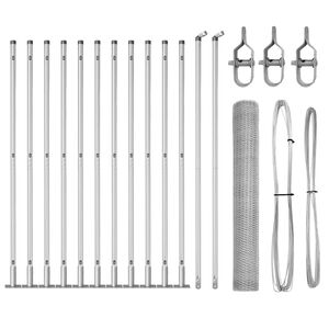 vidaXL Hegnsp&aelig;l S&oslash;lv 25 x 1,2 m (25 mm mesh) St&aring;l