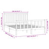 vidaXL sengeramme med sengegavl 150x200 cm kingsize massivt fyr brun