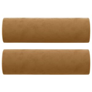 vidaXL pyntepuder 2 stk. &Oslash;15x50 cm velour brun