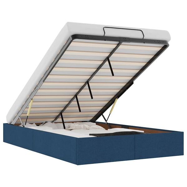 vidaXL osmannisk sengeramme uden madras 120x200 cm stof bl&aring;