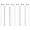 vidaXL teltpl&oslash;kker 6 stk. U-form 37 cm &Oslash;10 mm galvaniseret st&aring;l
