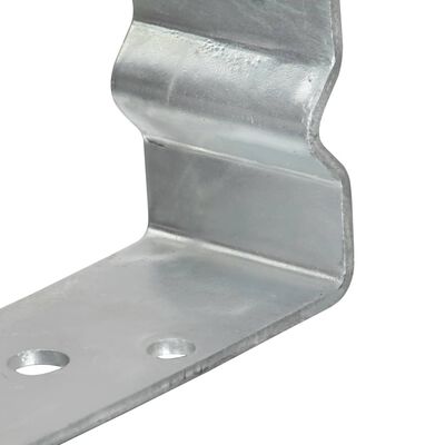 vidaXL jordankre 6 stk. 9x6x15 cm galvaniseret stål sølvfarvet