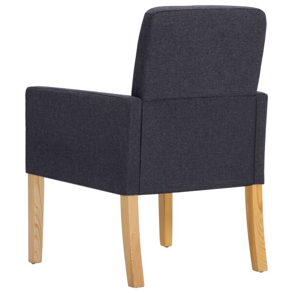 vidaXL spisebordsstole 2 stk. stof m&oslash;rkegr&aring;