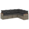 vidaXL sofas&aelig;t til haven 6 dele med hynder polyrattan gr&aring;