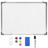 vidaXL magnetisk whiteboard 70x50 cm stål hvid