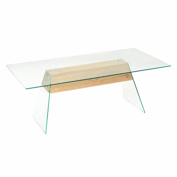 vidaXL Sofabord Transparent 110 x 55 x 40 cm Glas