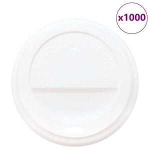 vidaXL papirkopl&aring;g &Oslash;80 mm 8 oz 1000 stk. hvid plast