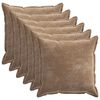 vidaXL Pudebetr&aelig;k 6 stk. HOUTEN Brun 55 x 55 cm Chenille Stof