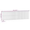 vidaXL sengegavl 204x3x60 cm massivt fyrretr&aelig; hvid