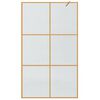 vidaXL Walk-in brusev&aelig;g Guld 115 x 195 cm h&aelig;rdet glas