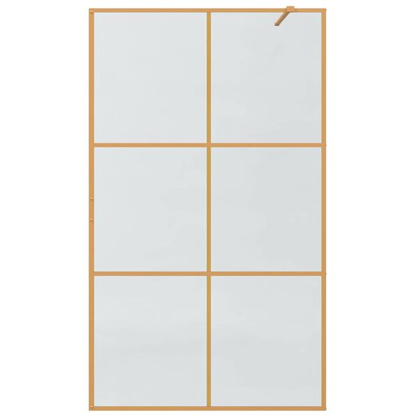 vidaXL Walk-in brusev&aelig;g Guld 115 x 195 cm h&aelig;rdet glas