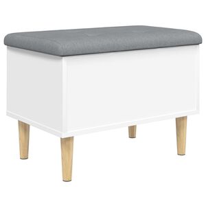vidaXL opbevaringsb&aelig;nk 62x42x46 cm konstrueret tr&aelig; hvid