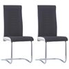 vidaXL spisebordsstole med cantilever 2 stk. stof sort