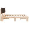 vidaXL Sengestel med Polstret Hovedgavl Gr&aring;brun 200 x 200 cm