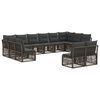 vidaXL Havesofa S&aelig;t 12 stk. Gr&aring; polyrattan