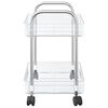 vidaXL opbevaringsvogn i 2 niveauer transparent 37x28x43,5 cm akryl