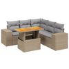 vidaXL sofas&aelig;t til haven 6 dele med hynder polyrattan beige