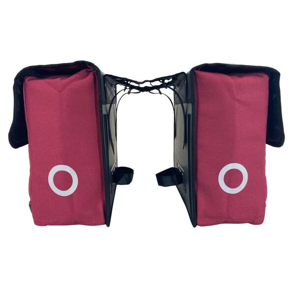 Willex cykeltaske til arbejdsbrug 30 l l&aelig;rred r&oslash;d og sort