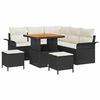 vidaXL Havesofa S&aelig;t 8 stk. Sort polyrattan