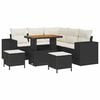 vidaXL Havesofa S&aelig;t 8 stk. Sort polyrattan