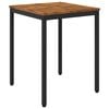 vidaXL Havemiddagstabel Naturfarvet og sort 60 x 60,5 x 75 cm