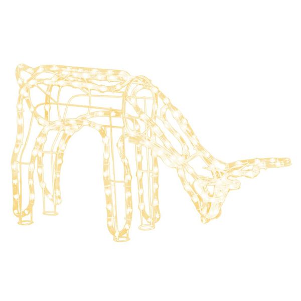 vidaXL rensdyr julefigur 73x31x45 cm varmt hvidt lys