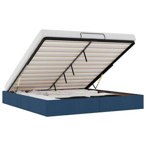 vidaXL osmannisk sengeramme uden madras 200x200 cm stof bl&aring;