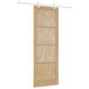 vidaXL Skyded&oslash;r Natur og hvid 83 x 232 cm Massivt fyrretr&aelig;