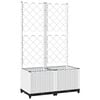 vidaXL plantekasse med espalier 80x40x136 cm PP hvid