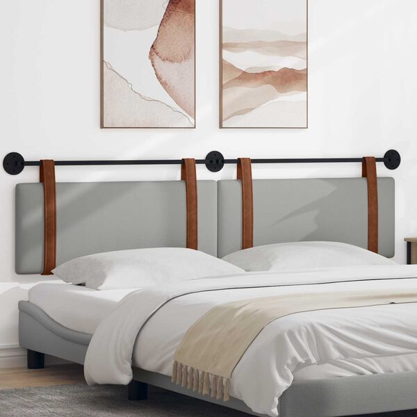 vidaXL H&aelig;ngende Hovedgavl V&aelig;gmonteret Skygr&aring; 210 x 55 x 5 cm Antik PU