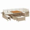 vidaXL Havesofa S&aelig;t 11 stk. Beige og creme polyrattan