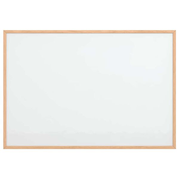 vidaXL magnetisk whiteboardtavle med ramme i massivt fyrretr&aelig; 80x55 cm
