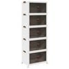 vidaXL Stabelbar opbevaringskasse med hjul 5-etagers 75 L 64x40x179 cm