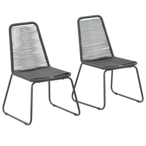 vidaXL havestole 2 stk. polyrattan sort