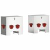 vidaXL H&oslash;nsefoder 2 pcs S&oslash;lv 40,5 x 25 x 38 cm Galvaniseret st&aring;l
