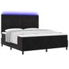 vidaXL LED Box Spring Bed med madras Sort 180 x 200 cm Stof