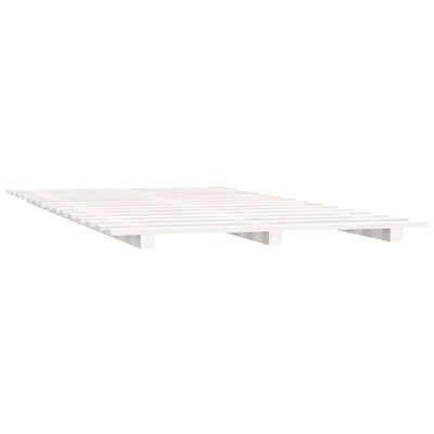 vidaXL sengestel 90x190 cm massivt fyrretræ hvid